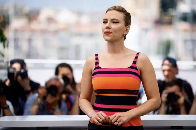 The 76th Cannes Film Festival - Photocall for the film "Asteroid City" in competition - Cannes, France, May 24, 2023. Cast member Scarlett Johansson poses. REUTERS/Sarah Meyssonnier