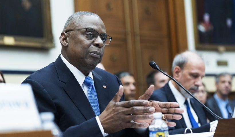 Secretary of Defense Lloyd Austin testifies before a House Armed Services Committee hearing on the Department of Defense fiscal 2025 budget request on Capitol Hill, Tuesday, April 30, 2024, in Washington. (AP Photo/Manuel Balce Ceneta)