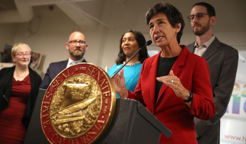 SAN FRANCISCO, CA - SEPTEMBER 04: California assemblymember Susan Eggman speaks during a news conference to show support for safe injection sites within city limits at HealthRIGHT 360 on September 4, 2018 in San Francisco, California. San Francisco mayor London Breed joined local and state lawmakers in supporting Assembly Bill 186 which would allow safe injection sites in San Francisco. The bill, authored by state assemblymemeber Susan Eggman and state senator Scott Wiener, creates a 3-year pilot program for supervised drug consumption programs. (Photo by Justin Sullivan/Getty Images)