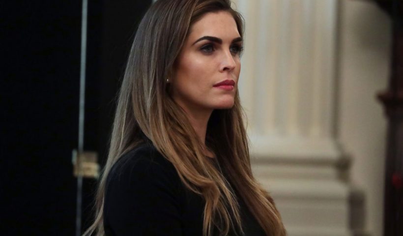 WASHINGTON, DC - MAY 19: Hope Hicks attends President Trumps cabinet meeting in the East Room of the White House on May 19, 2020 in Washington, DC. Earlier in the day President Trump met with members of the Senate GOP. (Photo by Alex Wong/Getty Images)