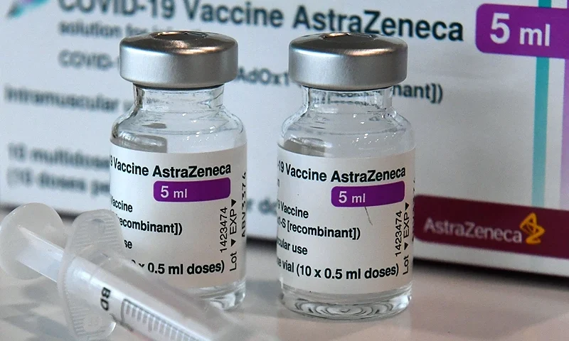 Vials with the AstraZeneca COVID-19 vaccine against the novel coronavirus are pictured at the vaccination center in Nuremberg, southern Germany, on March 18, 2021. - Germany on March 15 halted the use of AstraZeneca's coronavirus vaccine after reported blood clotting incidents in Europe, saying that a closer look was necessary. (Photo by Christof STACHE / AFP) / The erroneous mention[s] appearing in the metadata of this photo by Christof STACHE has been modified in AFP systems in the following manner: [AstraZeneca] instead of [AstraZenaca]. Please immediately remove the erroneous mention[s] from all your online services and delete it (them) from your servers. If you have been authorized by AFP to distribute it (them) to third parties, please ensure that the same actions are carried out by them. Failure to promptly comply with these instructions will entail liability on your part for any continued or post notification usage. Therefore we thank you very much for all your attention and prompt action. We are sorry for the inconvenience this notification may cause and remain at your disposal for any further information you may require. (Photo by CHRISTOF STACHE/AFP via Getty Images)