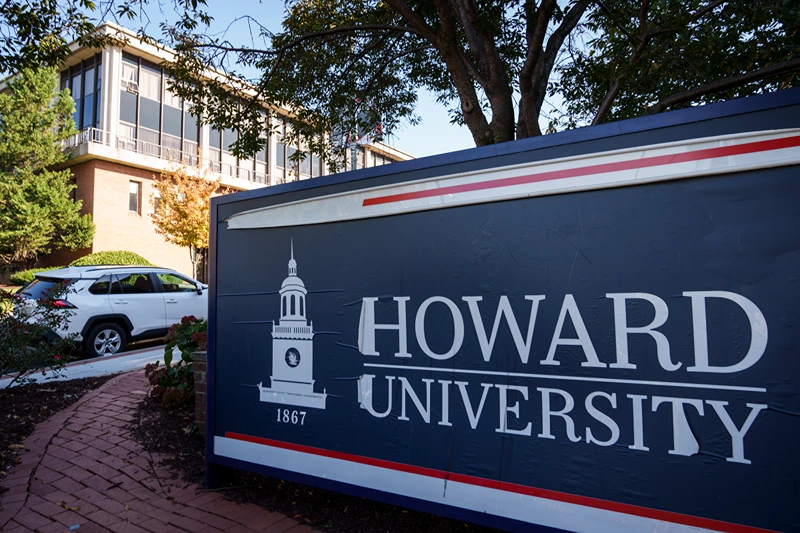 Howard University Students Protest Living Conditions At Dorms On Campus
WASHINGTON, DC - OCTOBER 25: An entrance sign near the main gate at Howard University October 25, 2021 in Washington, DC. Students have complained about mold and poor conditions in some dorm rooms and over 100 students have been staging a weeks-long protest to highlight the issues. (Photo by Drew Angerer/Getty Images)
