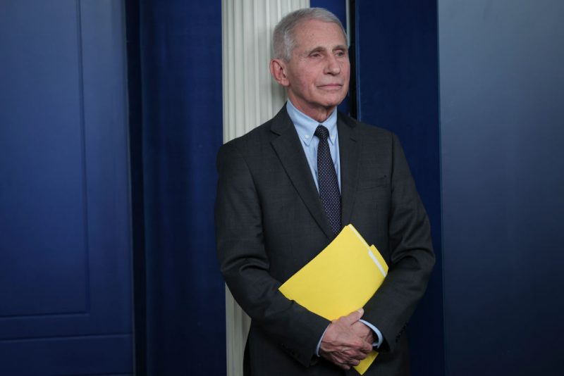 WASHINGTON, DC - NOVEMBER 22: Dr. Anthony Fauci, White House chief medical advisor, attends his final briefing on COVID-19 at the White House on November 22, 2022 in Washington, DC. Fauci spoke on the updated COVID-19 booster shots and encouraged individuals to get their vaccines. (Photo by Win McNamee/Getty Images)