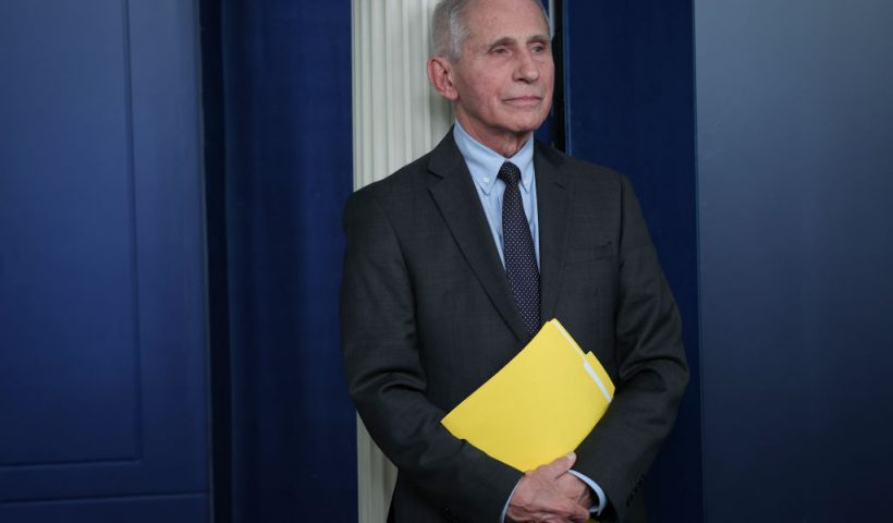 WASHINGTON, DC - NOVEMBER 22: Dr. Anthony Fauci, White House chief medical advisor, attends his final briefing on COVID-19 at the White House on November 22, 2022 in Washington, DC. Fauci spoke on the updated COVID-19 booster shots and encouraged individuals to get their vaccines. (Photo by Win McNamee/Getty Images)