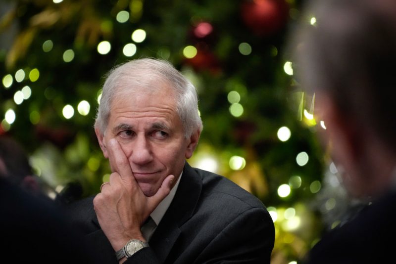 WASHINGTON, DC - DECEMBER 14: Chairman of the Federal Deposit Insurance Corporation (FDIC) Martin J. Gruenberg attends a meeting of the Financial Stability Oversight Council at the U.S. Department of Treasury on December 14, 2023 in Washington, DC. The group has published their 2023 annual report, which takes a look at the past year in climate, banking, cybersecurity, artificial intelligence, cryptocurrency and other issues. (Photo by Drew Angerer/Getty Images)