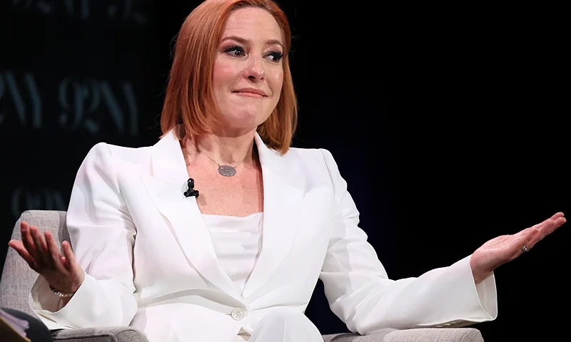 NEW YORK, NEW YORK - MAY 08: Jen Psaki speaks onstage during Jen Psaki in Conversation with Lawrence O’Donnell - Say More: Lessons from Work, the White House, and the World at 92NY on May 08, 2024 in New York City. (Photo by Dia Dipasupil/Getty Images)