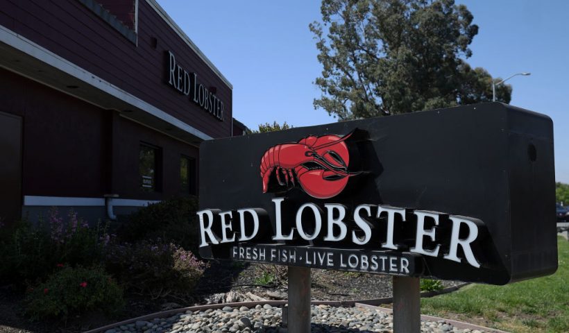 FREMONT, CALIFORNIA - MAY 14: A sign is posted in front of a Red Lobster restaurant on May 14, 2024 in Fremont, California. Less than one month after restaurant chain Red Lobster considered filing for Chapter 11 bankruptcy to address rising labor costs and in hopes of renegotiating property leases and long-term contracts, 87 Red Lobster locations abruptly closed their doors in 27 states across the country. (Photo by Justin Sullivan/Getty Images)