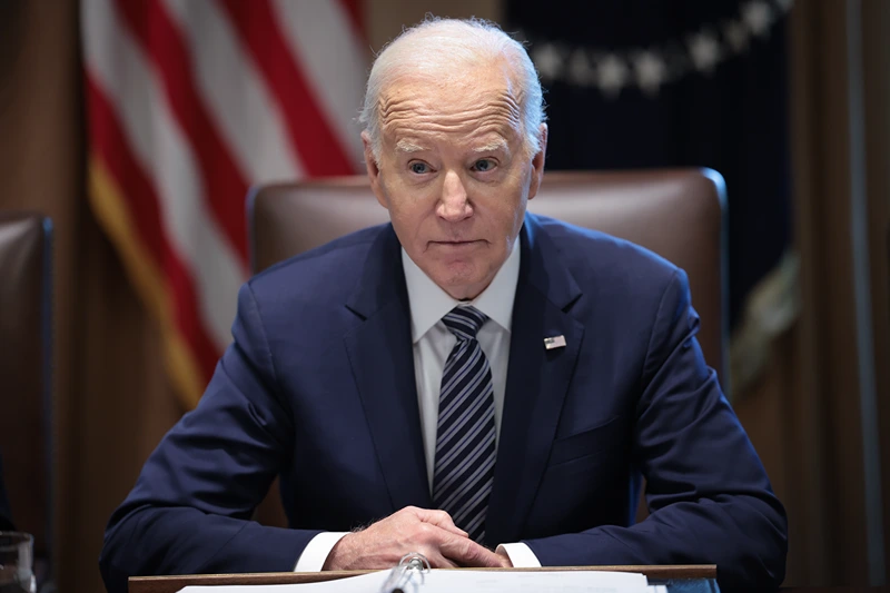 President Biden Meets With His Joint Chiefs And Combatant Commanders In The Cabinet Room
WASHINGTON, DC - MAY 15: U.S. President Joe Biden delivers remarks while meeting with the Joint Chiefs and Combatant Commanders in the Cabinet Room of the White House May 15, 2024 in Washington, DC. Biden will host a dinner later this evening for the same group. (Photo by Win McNamee/Getty Images)