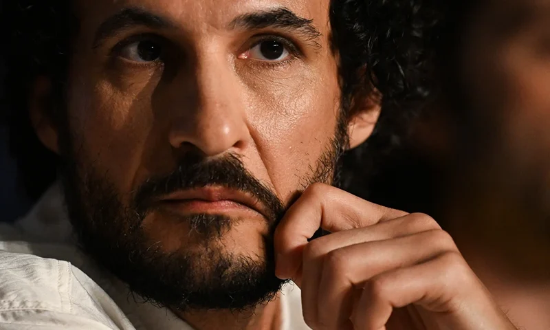 FRANCE-FILM-FESTIVAL-CANNES Iranian-Danish director Ali Abbasi attends a press conference for the film "The Apprentice" during the 77th edition of the Cannes Film Festival in Cannes, southern France, on May 21, 2024. (Photo by Julie SEBADELHA / AFP) (Photo by JULIE SEBADELHA/AFP via Getty Images)