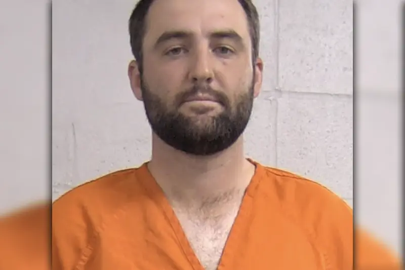 A mugshot of 27-year-old golfer Scott Alexander Scheffler after he was detained byt the police following an incident in Louisville, Kentucky, U.S., May 17, 2024. Louisville Department of Corrections/Handout via REUTERS