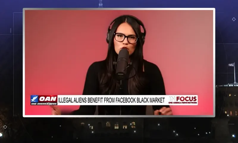 Video still from In Focus on One America News Network during an interview with the guest, Savanah Hernandez.