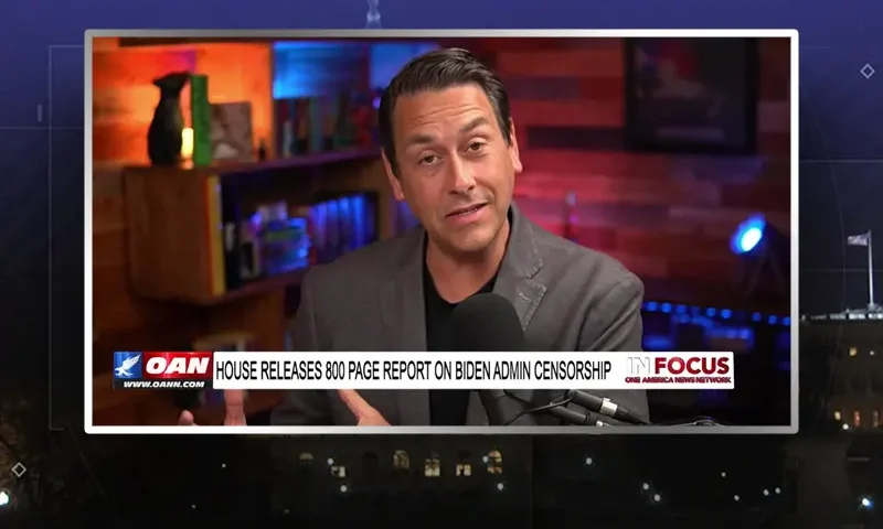 Video still from In Focus on One America News Network during an interview with the guest, Clayton Morris.
