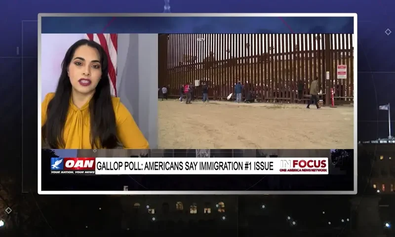 Video still from In Focus on One America News Network during an interview with the guest, Mayra Flores.