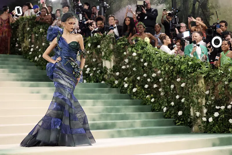 Zendaya poses at the Met Gala in New York City. REUTERS/Andrew Kelly