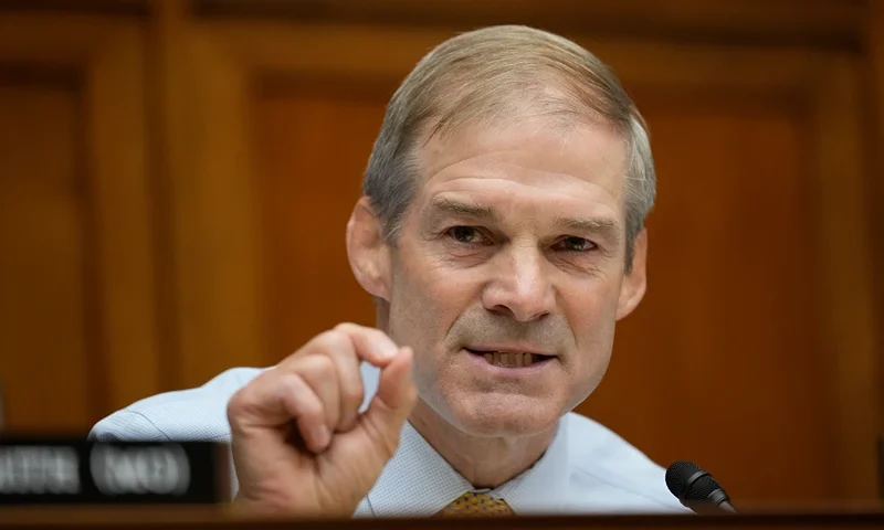 House Oversight Committee Holds Biden Impeachment Hearing WASHINGTON, DC - SEPTEMBER 28: U.S. Rep Jim Jordan (R-OH) delivers remarks during a House Oversight Committee hearing titled “The Basis for an Impeachment Inquiry of President Joseph R. Biden, Jr.” on Capitol Hill September 28, 2023 in Washington, DC. The hearing is expected to focus on the constitutional and legal questions House Republicans are raising about President Biden and his son Hunter Biden. (Photo by Drew Angerer/Getty Images)
