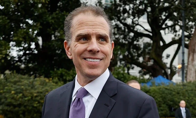 WASHINGTON, DC - APRIL 01: Hunter Biden, son of U.S. President Joe Biden, greets guests during the White House Easter Egg Roll on the South Lawn on April 01, 2024 in Washington, DC. The White House said they are expecting thousands of children and adults to participate in the annual tradition of rolling colored eggs down the White House lawn, a tradition started by President Rutherford B. Hayes in 1878. (Photo by Chip Somodevilla/Getty Images)