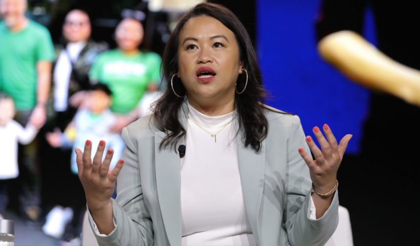 NEW YORK, NEW YORK - MAY 02: Sheng Thao speaks onstage at the TAAF Heritage Month Summit at The Glasshouse on May 02, 2024 in New York City. (Photo by JP Yim/Getty Images for The Asian American Foundation)