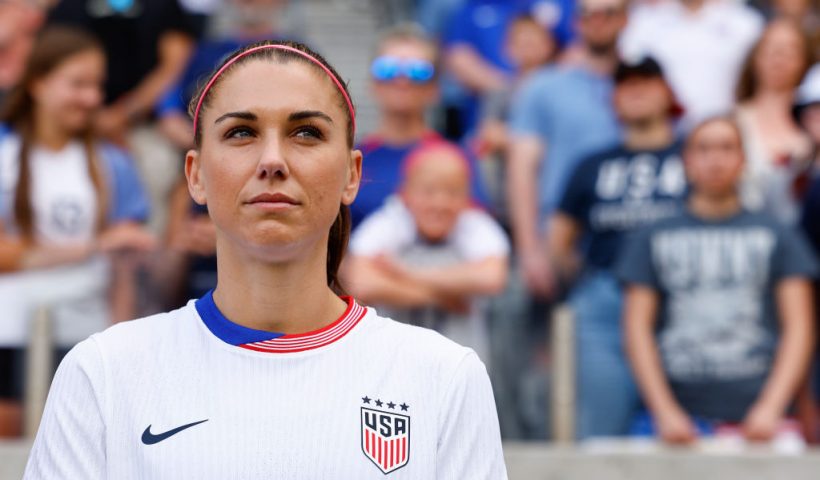 COMMERCE CITY, COLORADO - JUNE 01: Alex Morgan #13 of the U.S. Women's National Team looks on before the game against South Korea at Dick's Sporting Goods Park on June 1, 2024 in Commerce City, Colorado. (Photo by C. Morgan Engel/Getty Images)
