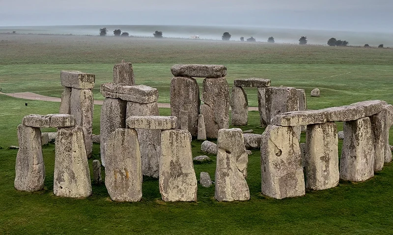 WILTSHIRE, ENGLAND - SEPTEMBER 07: The ancient neolithic monument of Stonehenge near Amesbury is viewed from a hot air balloon on September 7, 2016 in Wiltshire, England. To mark the 30th anniversary of Stonehenge becoming a World Heritage Site, English Heritage has launched a competition offering members of the public the chance of a hot balloon ride which allows the chance to see a unique view of Stonehenge within in a wider prehistoric landscape but also the see the recent changes to its setting in recent years including the removal of the A344 and the old car park. (Photo by Matt Cardy/Getty Images)