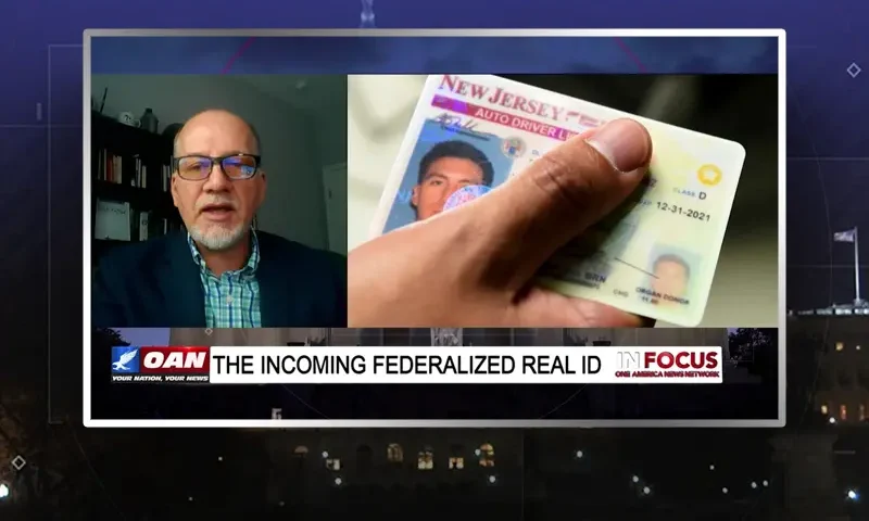 Video still from In Focus on One America News Network during an interview with the guest, Leo Hohmann.