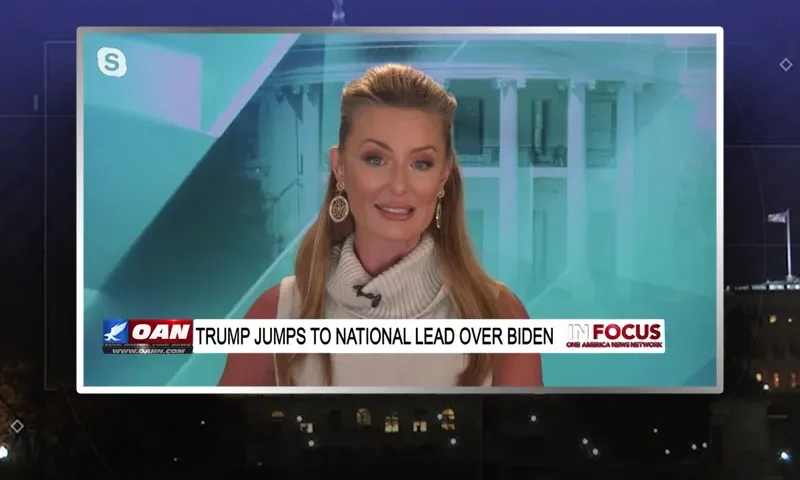 Video still from In Focus on One America News Network during an interview with the guest, Emerald Robinson.