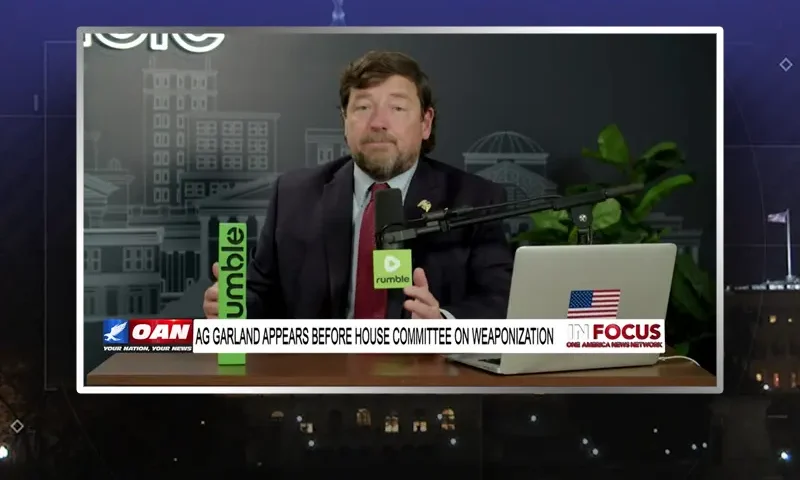 Video still from In Focus on One America News Network during an interview with the guest, Ed Martin.