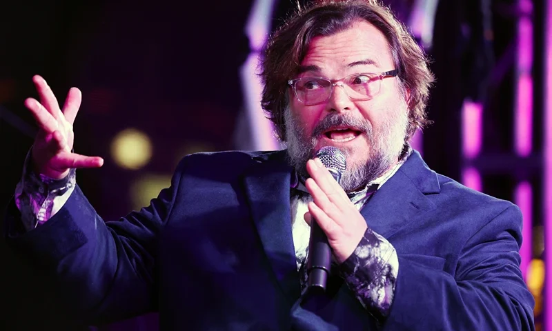 Los Angeles Theatre Holds Dia de Los Muertos Block Party LOS ANGELES, CALIFORNIA - NOVEMBER 02: Actor Jack Black speaks at the 24th Street Theatre Dia de Los Muertos (Day of the Dead) block party on November 02, 2022 in Los Angeles, California. The traditional Mexican festival with Aztec roots sees people celebrate and commemorate the spirits of departed loved ones. (Photo by Mario Tama/Getty Images)