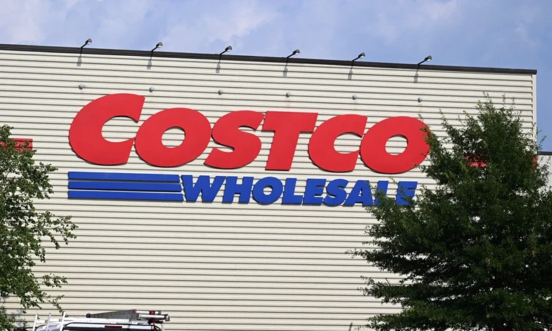US-RETAIL-COSTCO A Costco Wholesale warehouse sign is seen outside of a store in Silver Spring, Maryland, on August 5, 2023. (Photo by Mandel NGAN / AFP) (Photo by MANDEL NGAN/AFP via Getty Images)