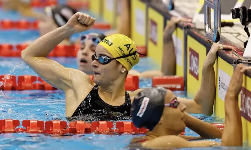 Australia's Kaylee McKeown reacts after winning the women's 100m backstroke final REUTERS/Stefan Wermuth/File Photo