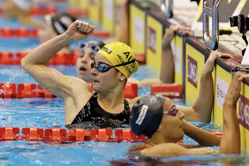 Australia's Kaylee McKeown reacts after winning the women's 100m backstroke final REUTERS/Stefan Wermuth/File Photo