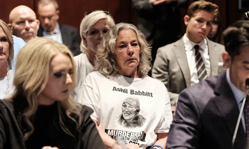WASHINGTON, DC - JUNE 13: Michelle "Micki" Witthoeft, the mother of Ashli Babbitt attends a House January 6th field hearing held by Rep. Matt Gaetz (R-FL) in the U.S. Capitol on June 13, 2023 in Washington, DC. Babbitt was shot and killed after entering the Capitol during the January 6th riot. (Photo by Michael A. McCoy/Getty Images)