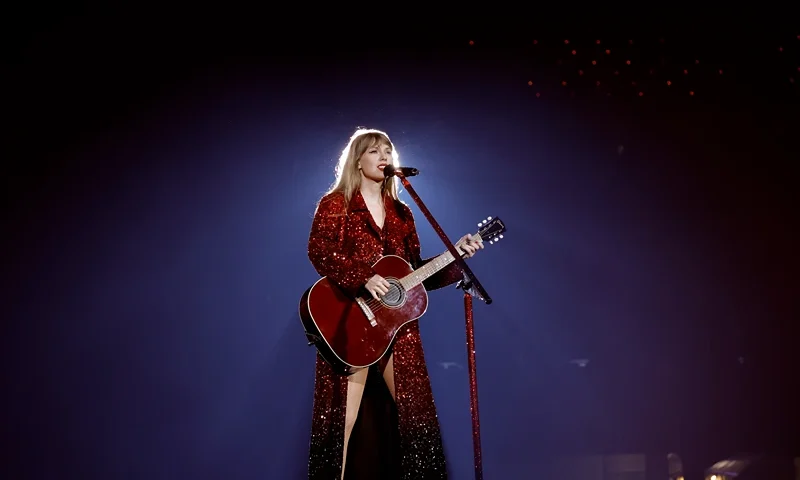 GLENDALE, ARIZONA - MARCH 17: Editorial use only and no commercial use at any time. No use on publication covers is permitted after August 9, 2023. Taylor Swift performs onstage for the opening night of "Taylor Swift | The Eras Tour" at State Farm Stadium on March 17, 2023 in Swift City, ERAzona (Glendale, Arizona). The city of Glendale, Arizona was ceremonially renamed to Swift City for March 17-18 in honor of The Eras Tour. (Photo by Kevin Winter/Getty Images for TAS Rights Management)