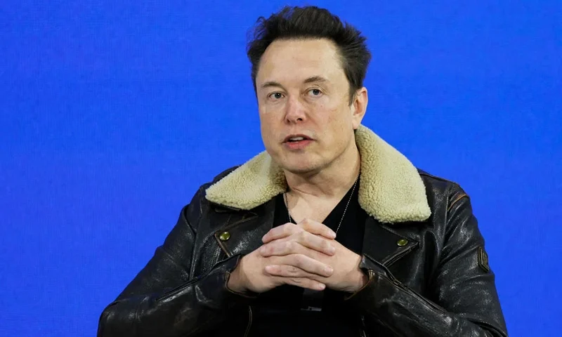 NEW YORK, NEW YORK - NOVEMBER 29: C.E.O. of Tesla, Chief Engineer of SpaceX and C.T.O. of X Elon Musk speaks during the New York Times annual DealBook summit on November 29, 2023 in New York City. Andrew Ross Sorkin returns for the NYT summit for a day of interviews with Vice President Kamala Harris, President of Taiwan Tsai Ing-Wen, C.E.O. of Tesla, Chief Engineer of SpaceX and C.T.O. of X Elon Musk, former Speaker of the U.S. House of Representatives Rep. Kevin McCarthy (R-CA) and leaders in business, politics and culture. (Photo by Michael M. Santiago/Getty Images)