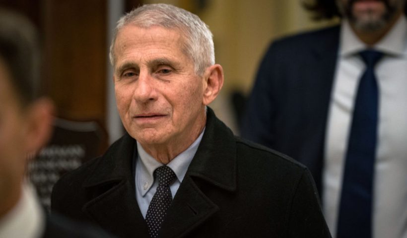 WASHINGTON, DC - JANUARY 8: Dr. Anthony Fauci, the former head of the National Institute of Allergy and Infectious Diseases, arrives at the U.S Capitol for the first of two days of interviews before of the Select Subcommittee on the Coronavirus Pandemic on January 8, 2024 in Washington, DC. (Photo by Kent Nishimura/Getty Images)