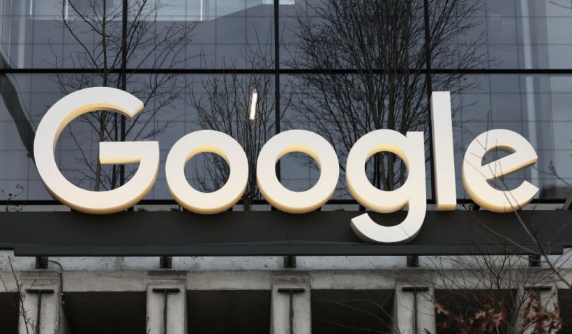 NEW YORK, NEW YORK - JANUARY 09: The exterior of the new headquarters of Google is seen at 550 Washington Street in Hudson Square on January 09, 2024 in New York City. Designed by COOKFOX Architects, the 1.3-million-square-foot project involved the restoration and expansion of the St. John’s Terminal building along the Hudson River waterfront. (Photo by Michael M. Santiago/Getty Images)