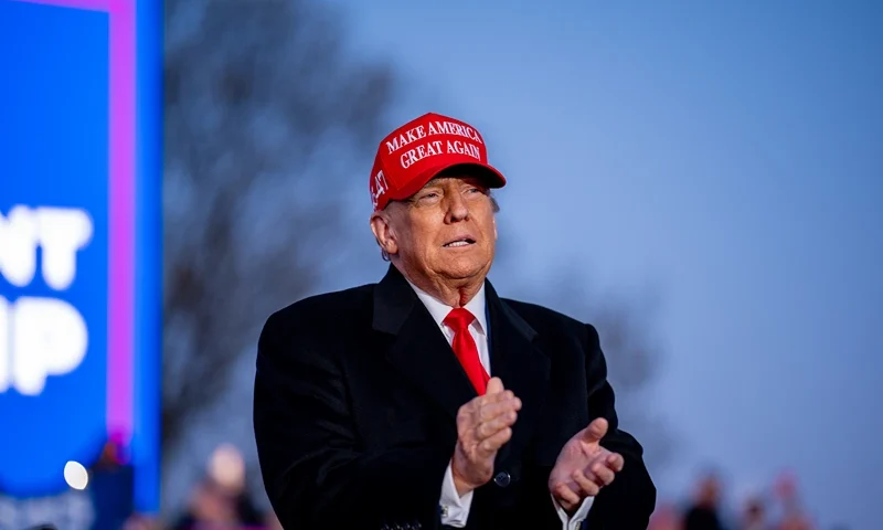SCHNECKSVILLE, PENNSYLVANIA - APRIL 13: Republican presidential candidate, former President Donald Trump arrives for a rally outside Schnecksville Fire Hall on April 13, 2024 in Schnecksville, Pennsylvania. Hundreds of supporters waited hours in a line stretching for more than a mile to see Trump speak in a suburb of Allentown, Pennsylvania in the Lehigh Valley. (Photo by Andrew Harnik/Getty Images)