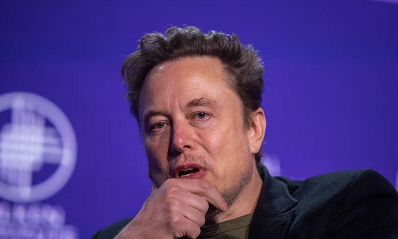 BEVERLY HILLS, CALIFORNIA - MAY 6: Elon Musk, co-founder of Tesla and SpaceX and owner of X Holdings Corp., speaks at the Milken Institute's Global Conference at the Beverly Hilton Hotel,on May 6, 2024 in Beverly Hills, California. The 27th annual global conference explores various topics, from the rise of generative AI to electric vehicle trends and features participants, soccer star David Beckham and actor Ashton Kutcher. (Photo by Apu Gomes/Getty Images)