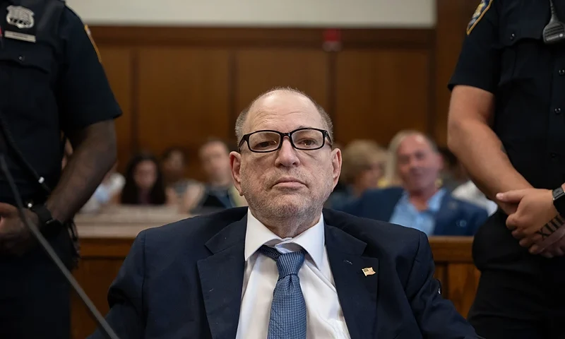NEW YORK, NEW YORK - JULY 19: Former film producer Harvey Weinstein appears in Manhattan Criminal Court on July 19, 2024 in New York City. Prosecutors are preparing to retry the former movie mogul following the reversal of his 2020 rape conviction. (Photo by Adam Gray/Getty Images)