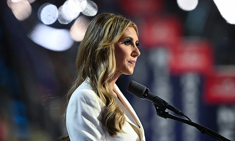 MILWAUKEE, WISCONSIN - JULY 18: Alina Habba, attorney for former U.S. President Donald Trump, speaks on stage on the fourth day of the Republican National Convention at the Fiserv Forum on July 18, 2024 in Milwaukee, Wisconsin. Delegates, politicians, and the Republican faithful are in Milwaukee for the annual convention, concluding with former President Donald Trump accepting his party's presidential nomination. The RNC takes place from July 15-18. (Photo by Leon Neal/Getty Images)