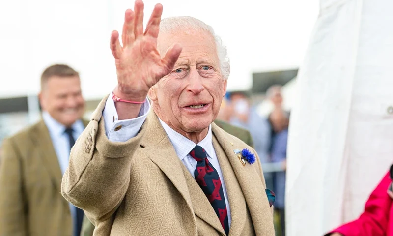 King Charles III attends The 2024 Mey Highland Games at John O'Groats Park on August 03, 2024 in Edinburgh, Scotland. (Photo by Euan Cherry/Getty Images)