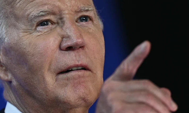 US President Joe Biden speaks at a Biden Cancer Moonshot event at Tulane University in New Orleans, Louisiana, on August 13, 2024. (Photo by Brendan SMIALOWSKI / AFP) (Photo by BRENDAN SMIALOWSKI/AFP via Getty Images)