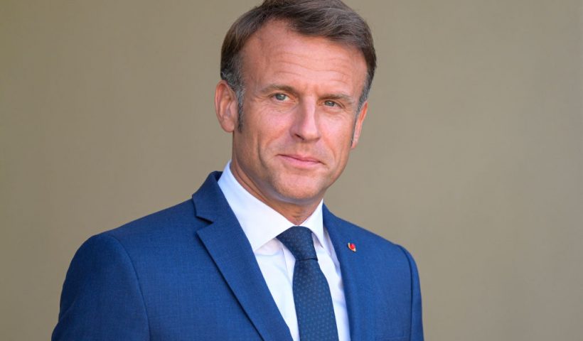France's President Emmanuel Macron looks on prior to a meeting with Ireland's Taoiseach at the Elysee presidential Palace in Paris on August 27, 2024. (Photo by Bertrand GUAY / AFP) (Photo by BERTRAND GUAY/AFP via Getty Images)