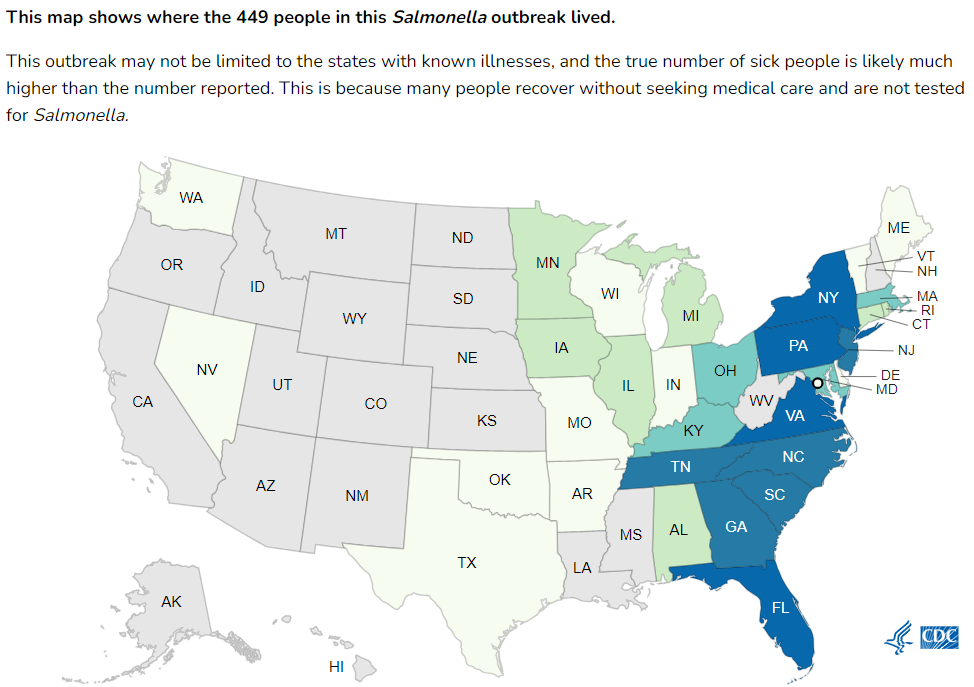 FDA And CDC Salmonella Has Been Detected In Cucumbers In 31 States