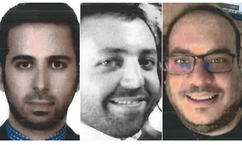 (Left-to-right) Masoud Jalili, Seyyed Ali Aghamiri, Yasar Balaghi. (Photo via: The Department of Justice)