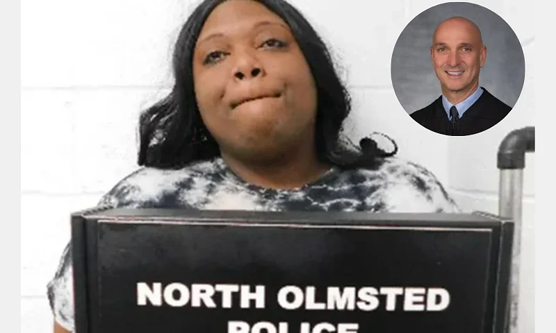 (L) Bionca Ellis. (Photo via: North Olmsted Police Department) / (R) Cuyahoga County Common Pleas Judge John Russo (Photo via: Common Pleas Court-General Division-Cuyahoga County)