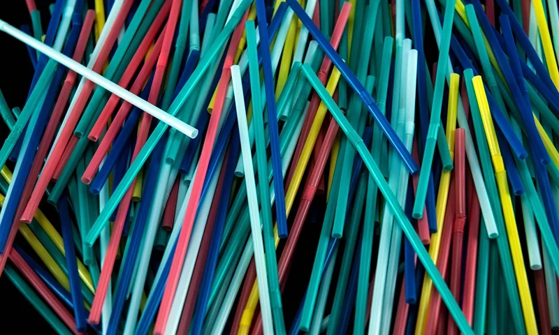 This illustration taken on August 12, 2018, shows plastic straws, in a studio, in Paris. - There are more than eight billion tons of plastic littering the planet -- the lion's share of which is not recyclable -- and plastic production is expected to double in the next two decades according to a study in the journal PLOS ONE. The French government wants to introduce from next year -2019- a bonus-malus system to spread the plastic recycling among consumers, in the midst of a global regulation of the sector. (Photo by Olivier MORIN / AFP) (Photo credit should read OLIVIER MORIN/AFP via Getty Images)
