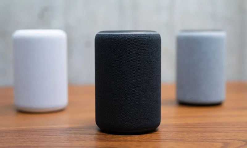 The updated Amazon Alexa Plus,is on display in Amazon's Day 1 building in Seattle on September 20, 2018. - Amazon weaves its Alexa digital assistant into more services and devices as it unveiles new products powered by artificial intelligence including a smart microwave and dash-mounted car gadget. (Photo by Grant HINDSLEY / AFP) (Photo by GRANT HINDSLEY/AFP via Getty Images)