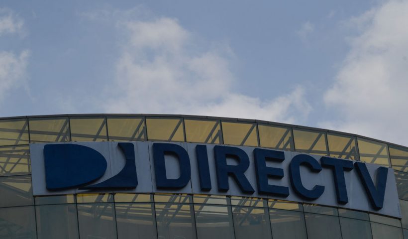 View of DirecTV broadcast satellite service provider logo at its headquarters in Caracas on May 19, 2020. US telecommunications giant AT&T announced on Tuesday its "immediate" withdrawal from the pay television market in Venezuela, where it offered the DirecTV satellite platform, due to the impossibility of complying with the legal requirements of both countries. (Photo by Federico PARRA / AFP) (Photo by FEDERICO PARRA/AFP via Getty Images)