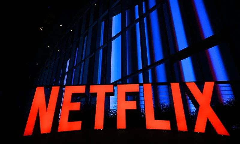 The Netflix logo is seen at the Netflix Tudum Theater in Los Angeles, California, on September 14, 2022. (Photo by Patrick T. FALLON / AFP) (Photo by PATRICK T. FALLON/AFP via Getty Images)