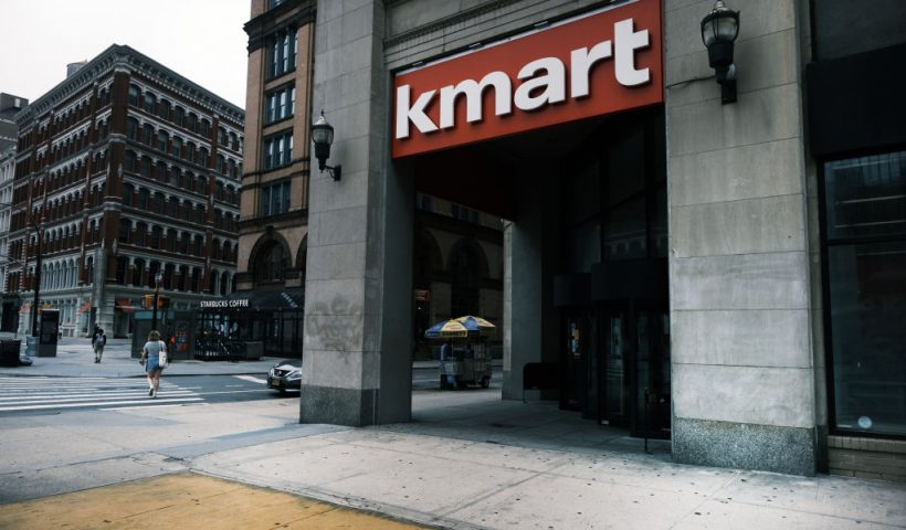 NEW YORK, NEW YORK - JULY 13: A closed Kmart store stands at Astor Place in New York’s East Village on July 13, 2021 in New York City. For over two decades, Kmart has been one of the only large retail stores in the area selling everything from bedding to groceries. The store closed on Sunday without any warning. Like other major retailers, Kmart has closed most of its stores around the country as it struggled to compete with both Amazon and other online businesses. (Photo by Spencer Platt/Getty Images)